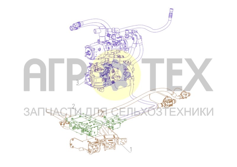 Чертеж Гидросистема основная (КСУ-2.09.01.000Ф)